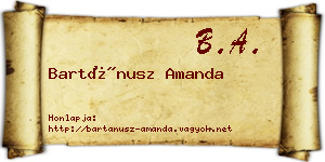 Bartánusz Amanda névjegykártya